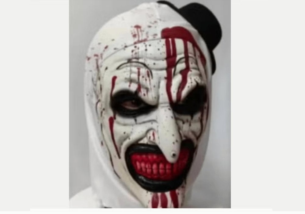 Terrifier full face latex masker, Ophalen of Verzenden, Nieuw, Halloween of Griezel