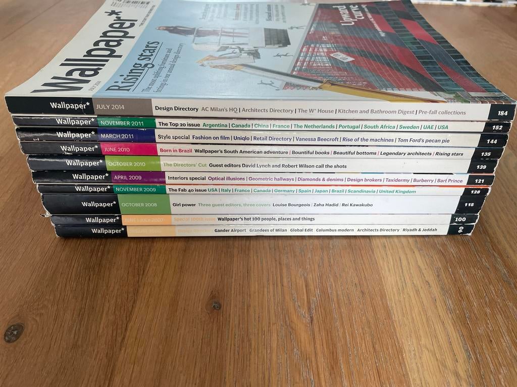 Wallpaper* Magazine Collectie - 10 nummers, Boeken, Tijdschriften en Kranten, Zo goed als nieuw, Overige typen, Ophalen of Verzenden