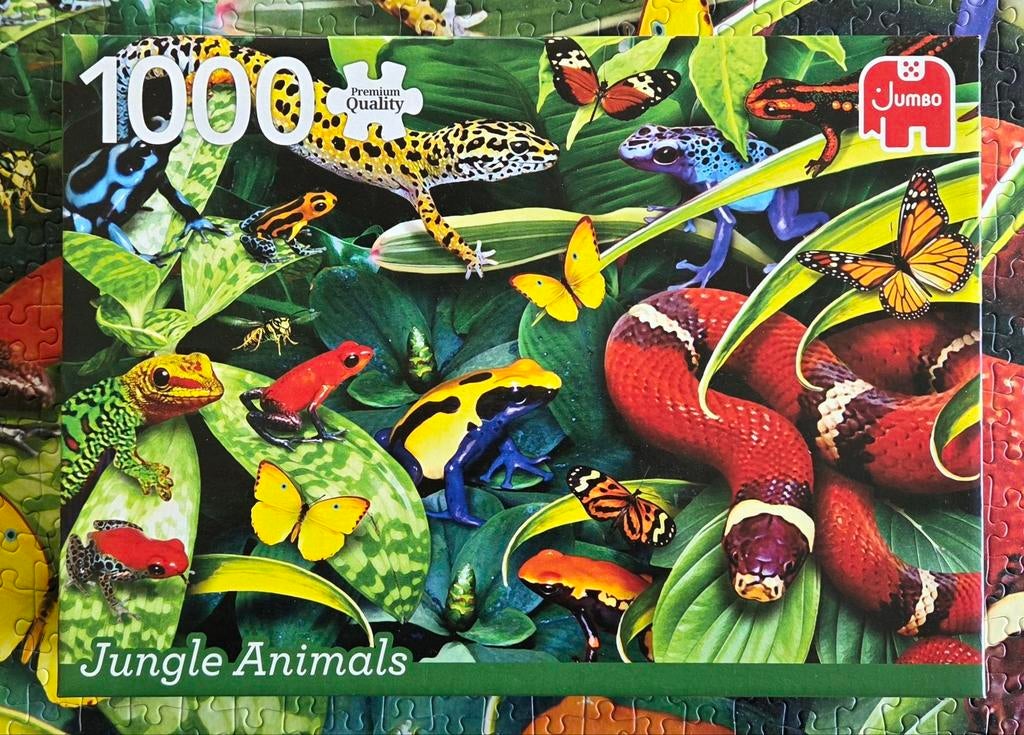Jumbo Legpuzzel Jungle Animals - 1000 stukjes - nieuwstaat, Ophalen of Verzenden, 500 t/m 1500 stukjes, Zo goed als nieuw