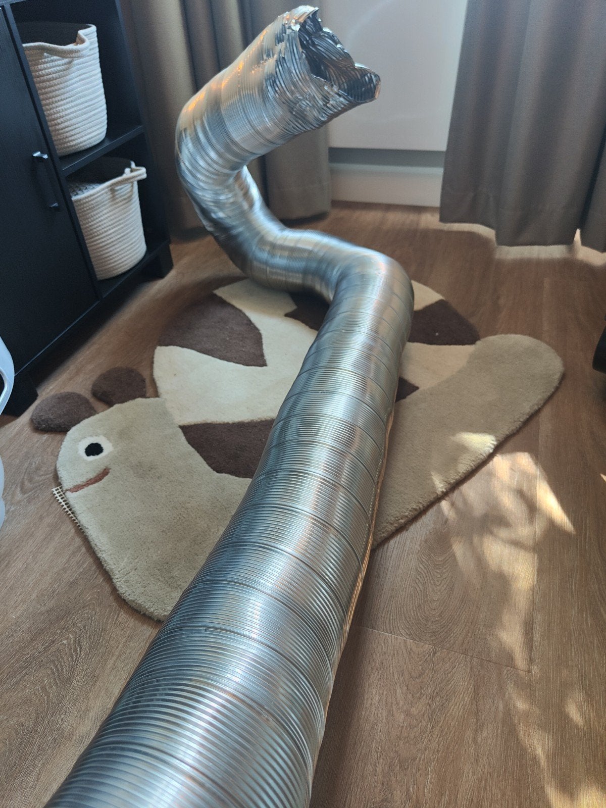 150 mm Flexibele buis (3m. lengte) stijf aluminium, Aluminium, Ophalen of Verzenden, Zo goed als nieuw, 80 mm of meer