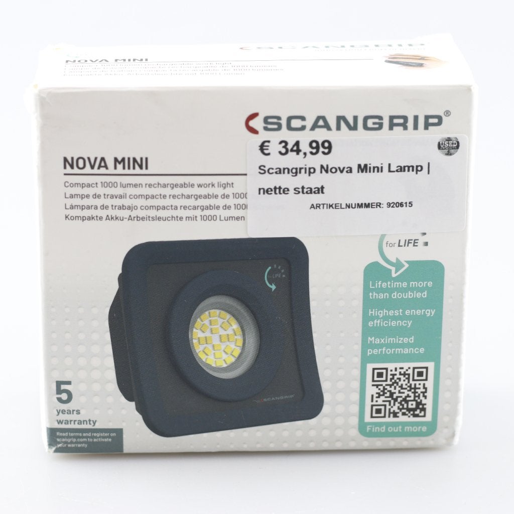 Scangrip Nova Mini Lamp | nette staat, Flex Ltd., Gebruikt, https://flex.com/contact-us, Nobelstraat 10, 5807 GA Oostrum LB, Limburg, Nederland