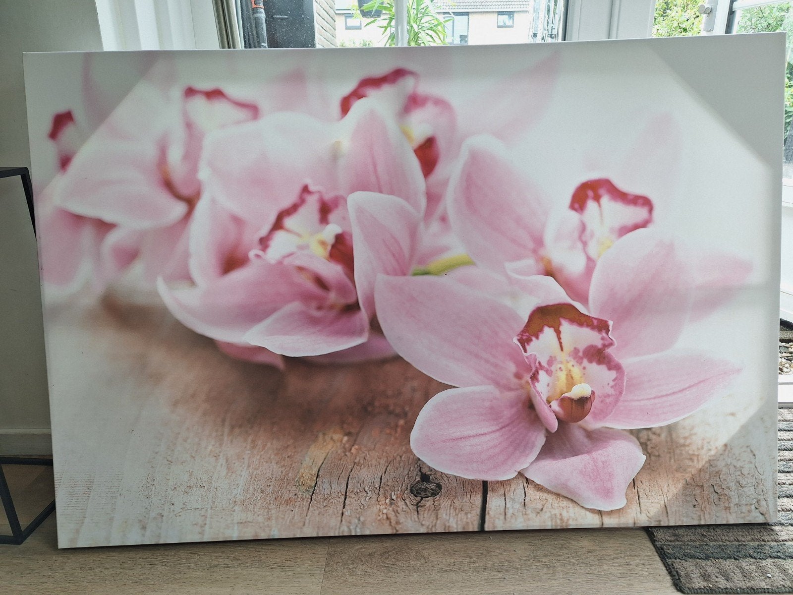 Schilderij Roze Orchideeën 120x80 cm, Ophalen, Op houten frame, Print, Bloemen