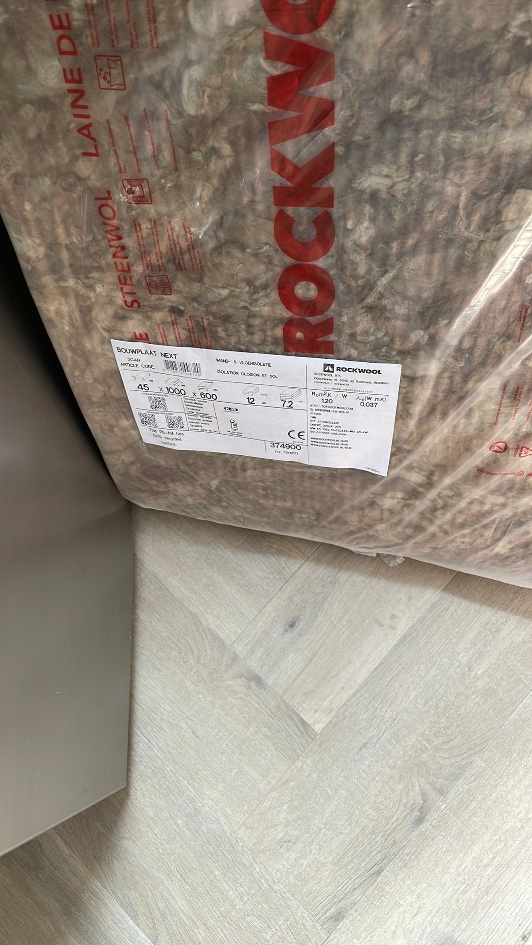 3 platen rockwool, Ophalen, 4 tot 8 cm, Steenwol, Zo goed als nieuw