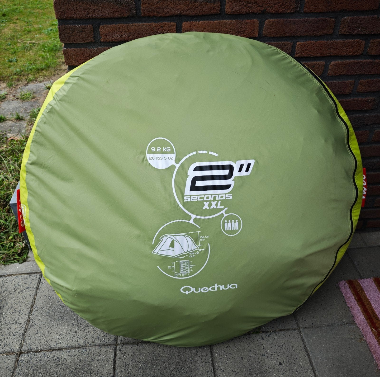 Quechua 2 Seconds XXL 4-persoons tent - Gebruiksaanwijzing, Caravans en Kamperen, Tenten, Ophalen, Gebruikt, Tot en met 4