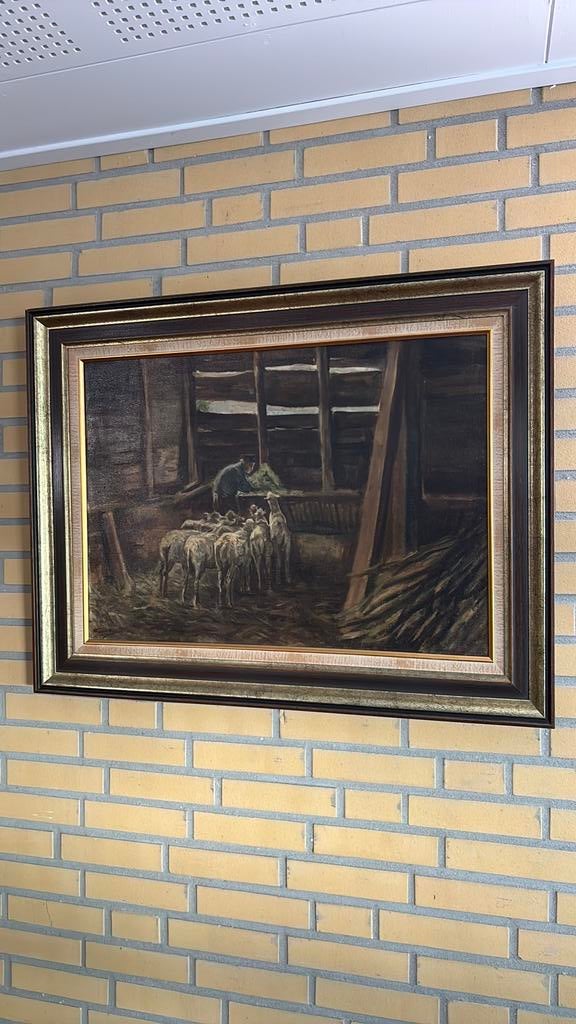 Antiek schilderij inclusief lijst te koop, Antiek en Kunst, Ophalen