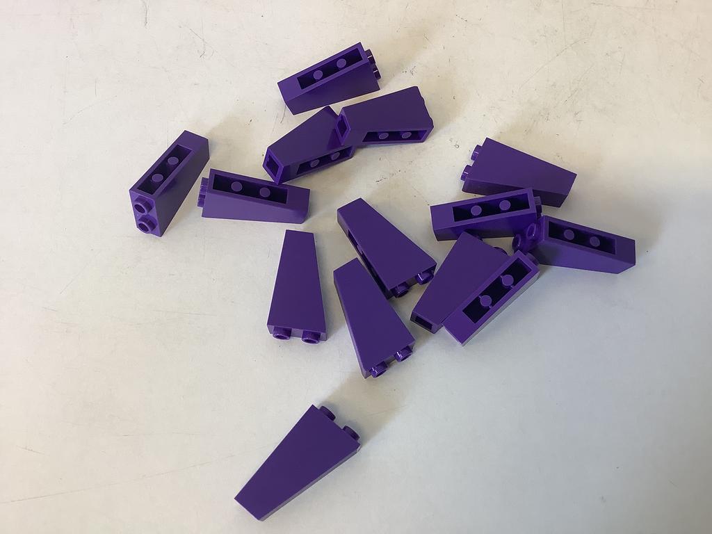 Lego dakpan 75 2x1x3 omgekeerd donker paars, Ophalen of Verzenden, Zo goed als nieuw, Losse stenen, Lego