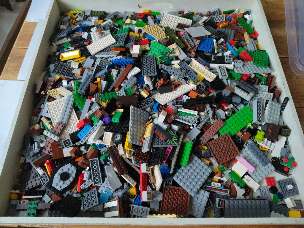Bak lego diverse bouwsteentjes, Ophalen of Verzenden