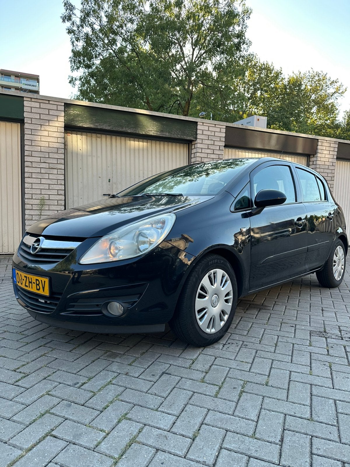 Opel Corsa 1.2 16V 5D 2008 Zwart NAP, AIRCO, Auto's, Opel, Voorwielaandrijving, 4 cilinders, 1229 cc, Origineel Nederlands