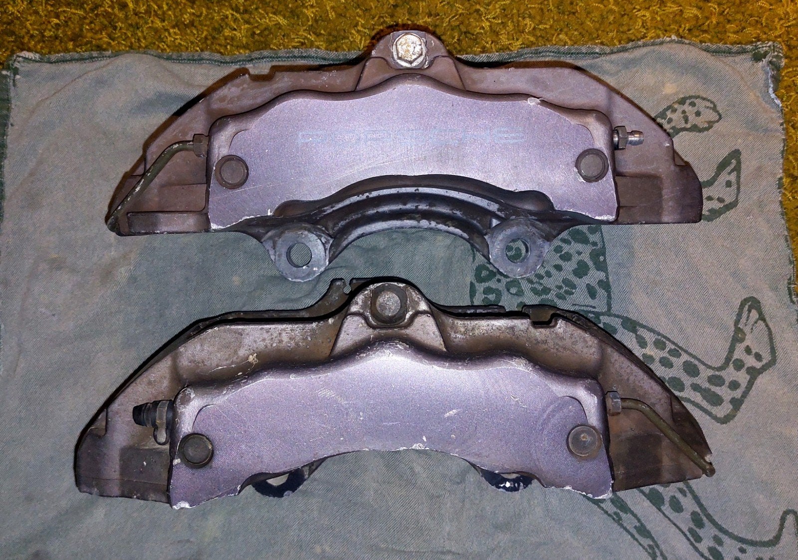 porsche, brembo z17 6-pots remklauwen met adapters VAG, Auto-onderdelen, Remmen en Aandrijving, Ophalen of Verzenden, Gebruikt