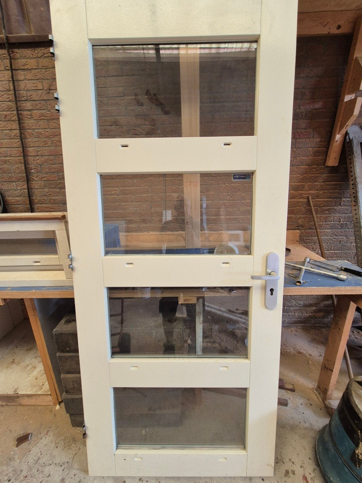 hardhouten deur, Ophalen, Gebruikt, Buitendeur, 200 tot 215 cm
