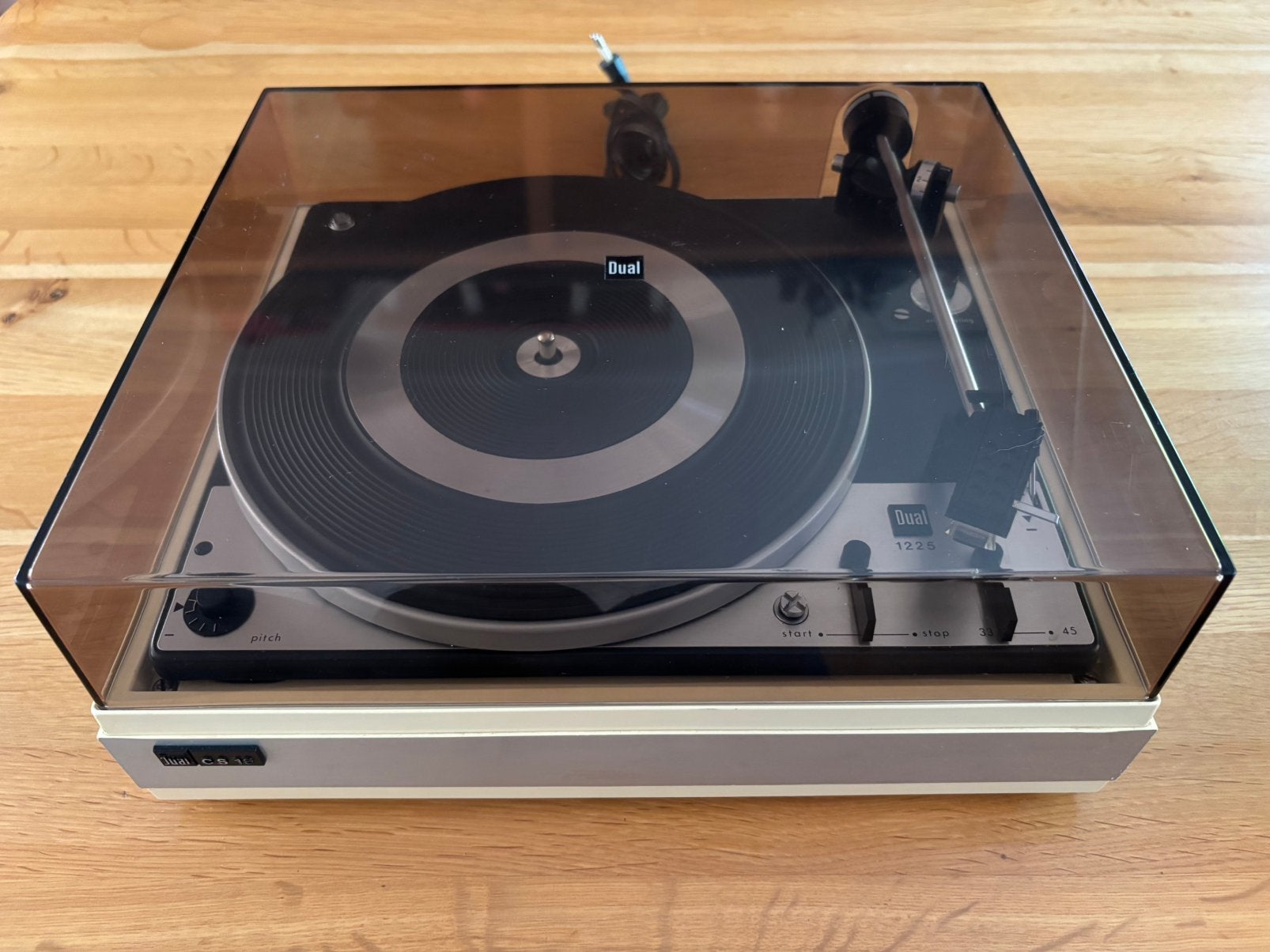 Witte Dual 1225 platenspeler type CS 18 bieden vanaf 75 euro, Ophalen, Dual, Automatisch