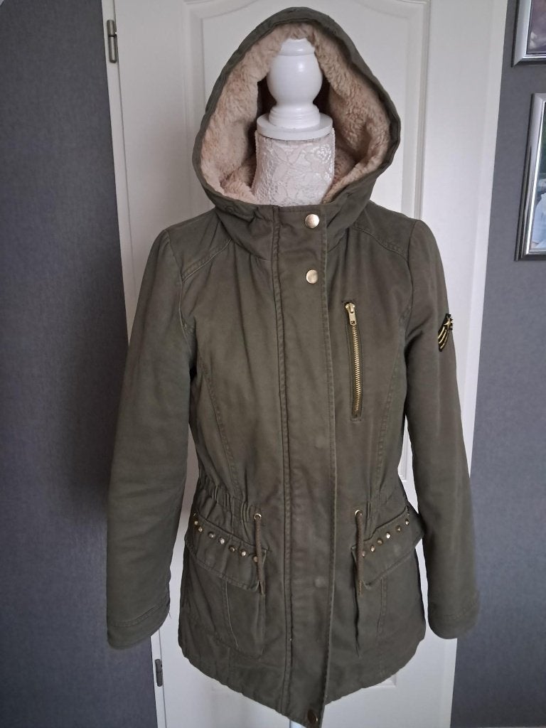 Jas Authentic Kleur : Groen Maat : XS, Ophalen of Verzenden, Zo goed als nieuw, Groen, Maat 34 (XS) of kleiner