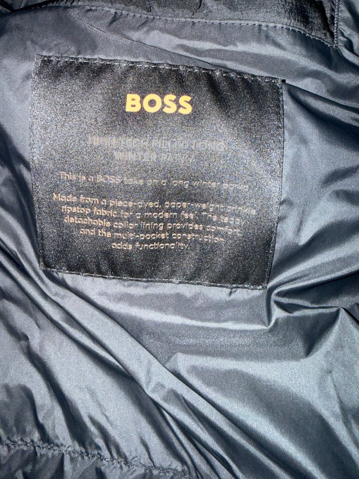 Hugo Boss winterjas Parka, Kleding | Heren, Ophalen, Zo goed als nieuw, Maat 56/58 (XL), Zwart