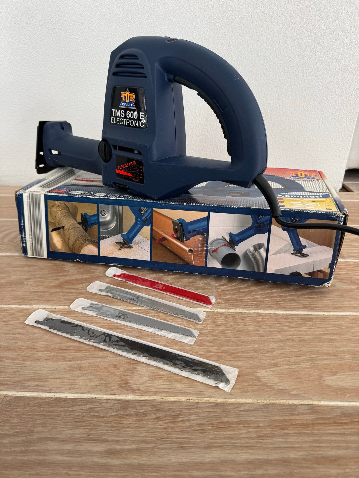 TIP Craft TMS 600 E Reciprozaag - Zo goed als nieuw, 70 mm of meer, 600 tot 1200 watt, Ophalen of Verzenden, Zo goed als nieuw