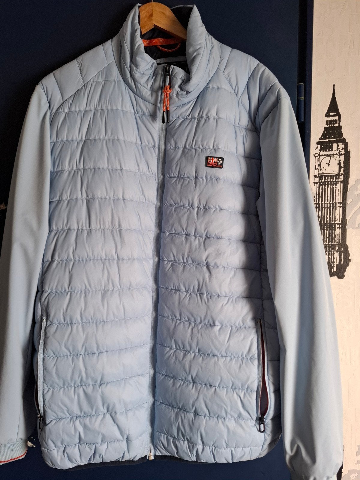 mooie lichtblauwe heren zomerjas !, Ophalen of Verzenden, Zo goed als nieuw, Blauw