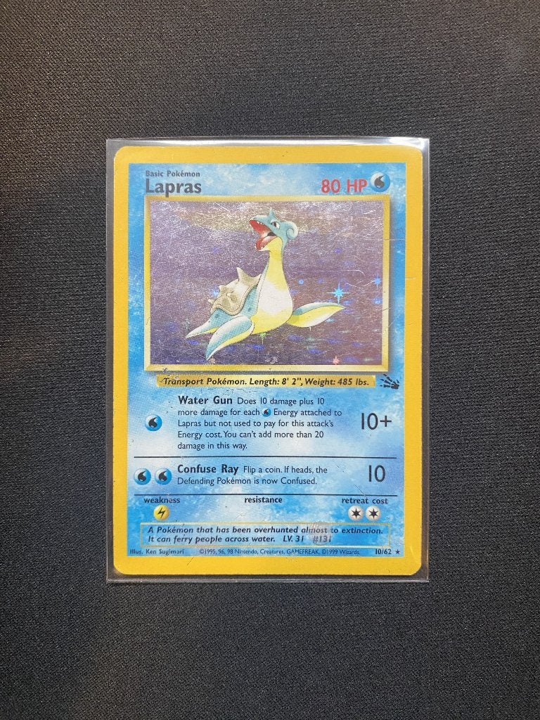 Pokemon Lapras, Ophalen of Verzenden, Gebruikt, Losse kaart, Foil