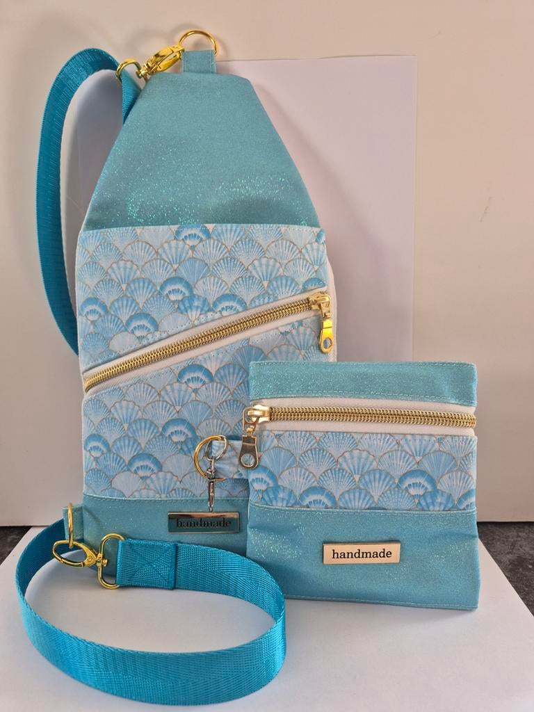 Paspoort crossbody tasje met portemonnee, Ophalen of Verzenden, Nieuw, Blauw, Schoudertasje