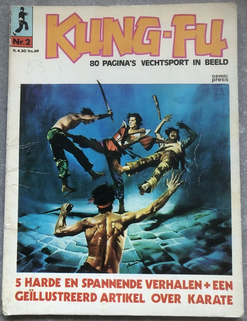 KUNG-FU - 80 PAGINA'S VECHTSPORT IN BEELD - EEN VAL VOOR, Eén stripboek, Ophalen of Verzenden, Zo goed als nieuw