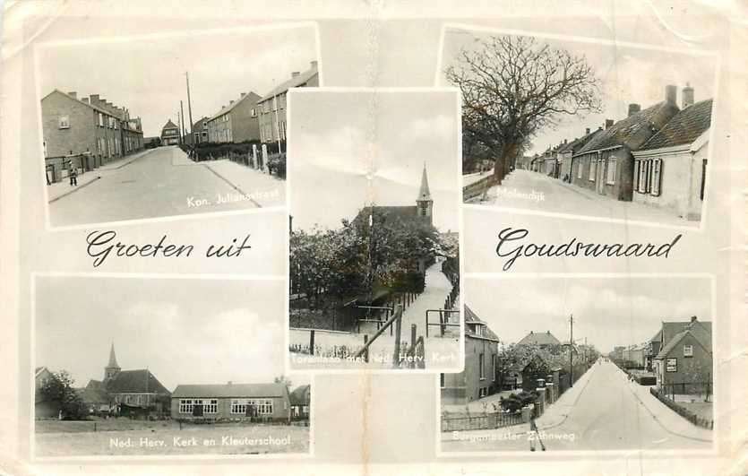 380-304-007 Goudswaard, Verzamelen, Ansichtkaarten | Nederland, Verzenden, Voor 1920, Zuid-Holland
