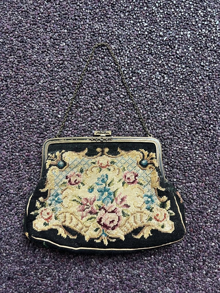 Antiek Petit Point Tasje – Jaren '20/'30, Antiek en Kunst, Ophalen of Verzenden, Dames