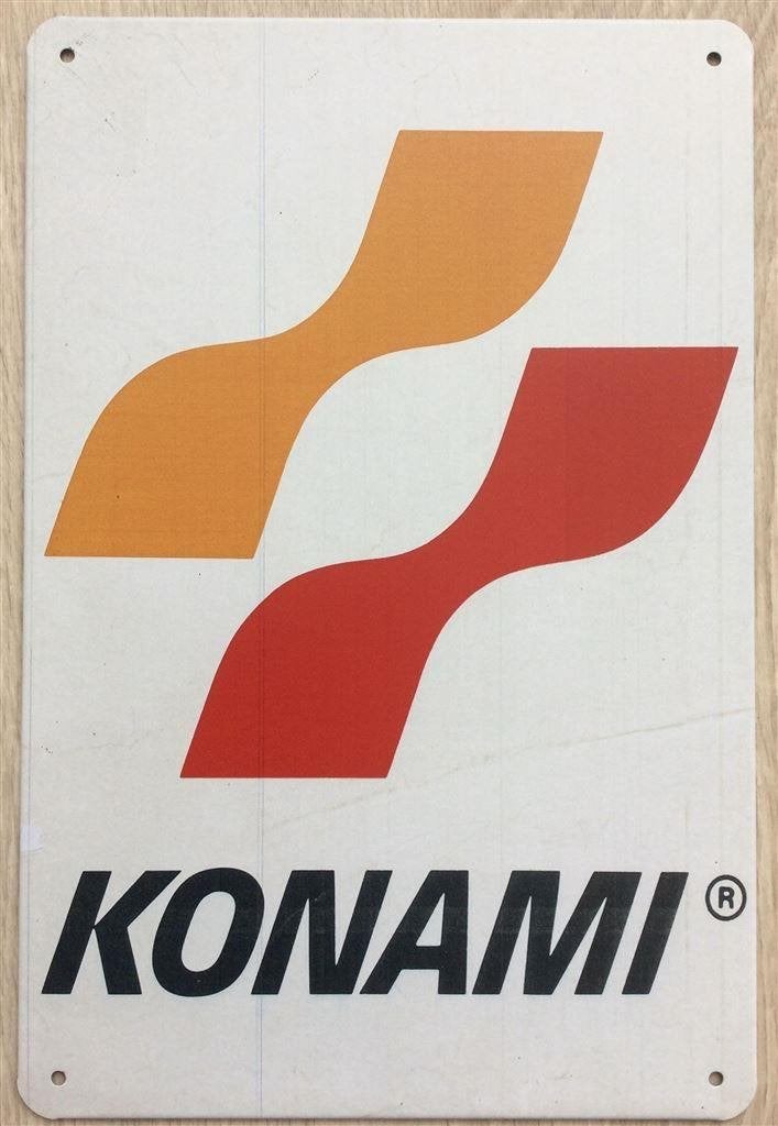 KONAMI Retro ARCADE Wandbord mancave decor poster, Verzenden, Nieuw