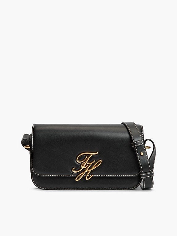 Tommy hilfiger leren crossbody logo nieuw, Ophalen of Verzenden, Nieuw, Zwart, Schoudertasje