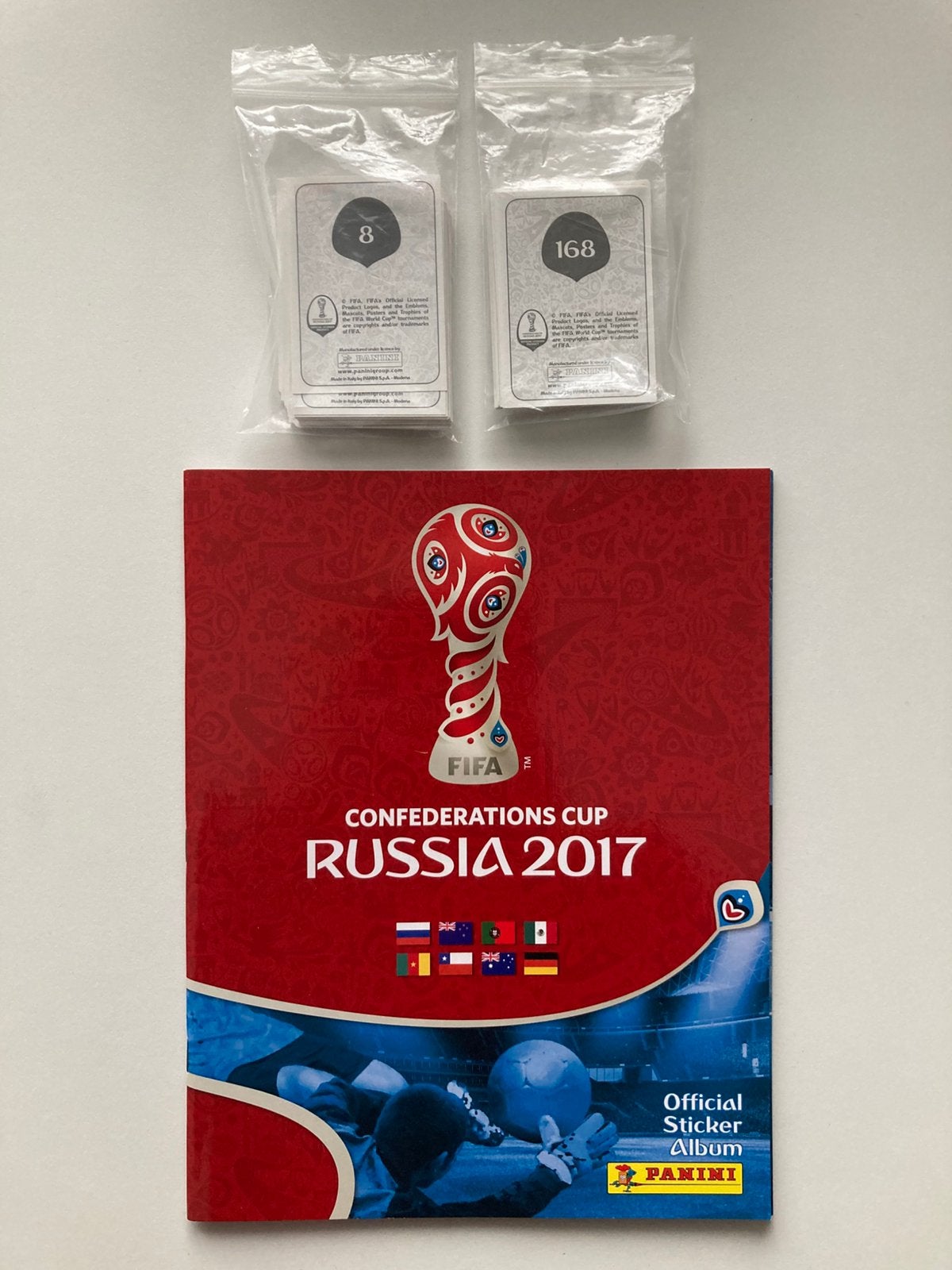 Panini Confederations Cup 2017 - Leeg Album + 199 Stickers, Ophalen of Verzenden, Zo goed als nieuw