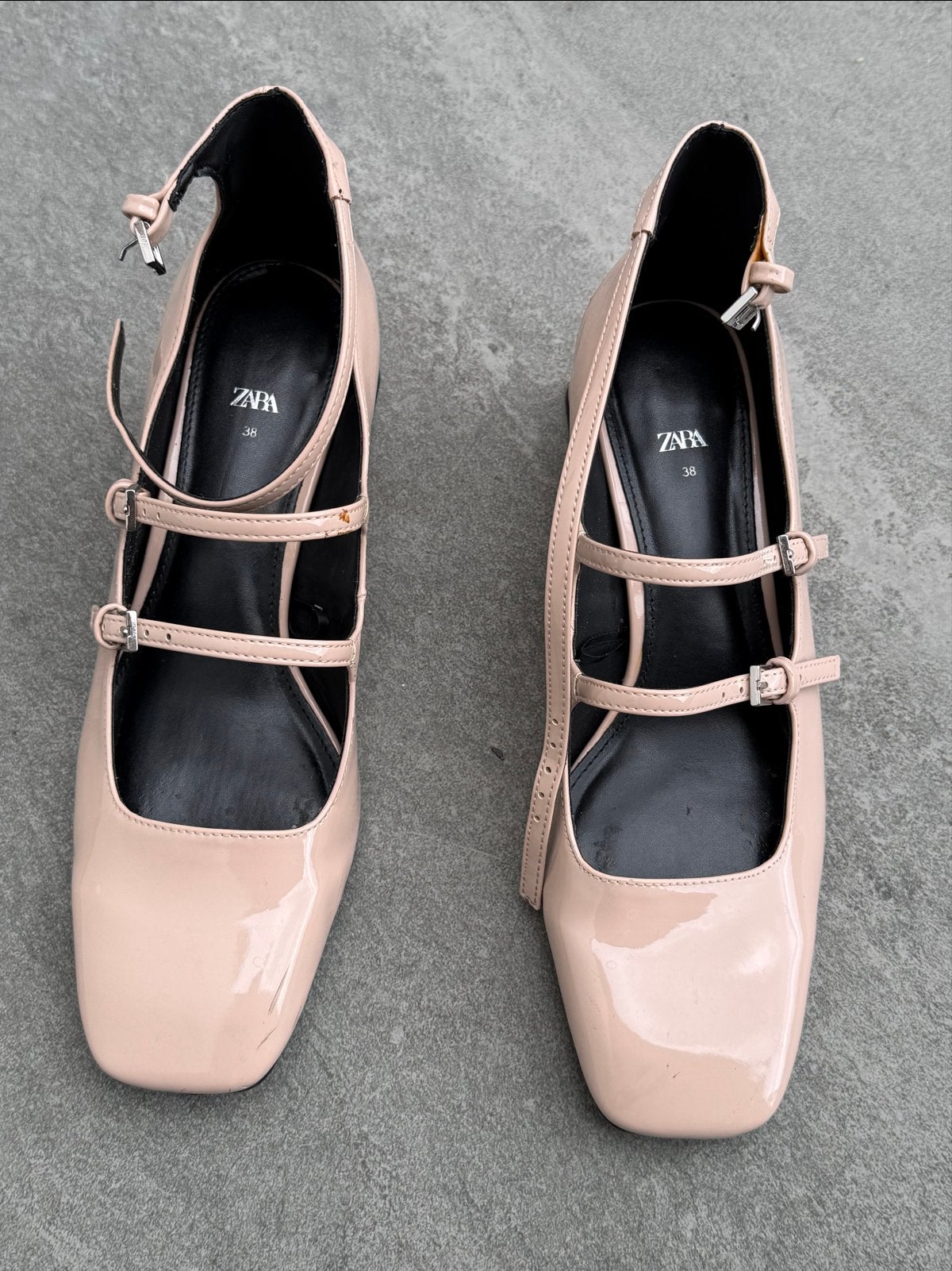Zara Mary Jane schoenen maat 38 zara, Schoenen met lage hakken, Ophalen of Verzenden, Roze, Gedragen