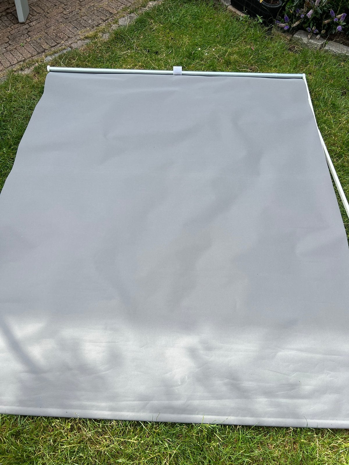 2x IKEA Rolgordijn grijs 195x160cm - Zo goed als nieuw, Ophalen, Inclusief montageonderdelen, Zo goed als nieuw, Rolgordijn