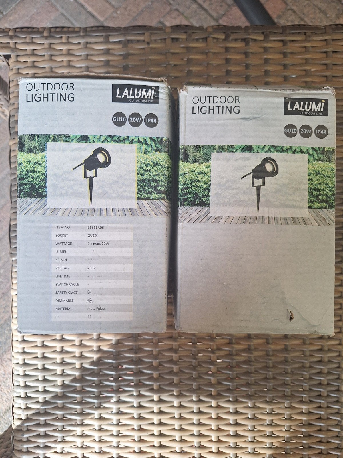 Twee stuks tuinspot, nieuw in verpakking., Ophalen, Minder dan 50 watt, Nieuw, Netvoeding