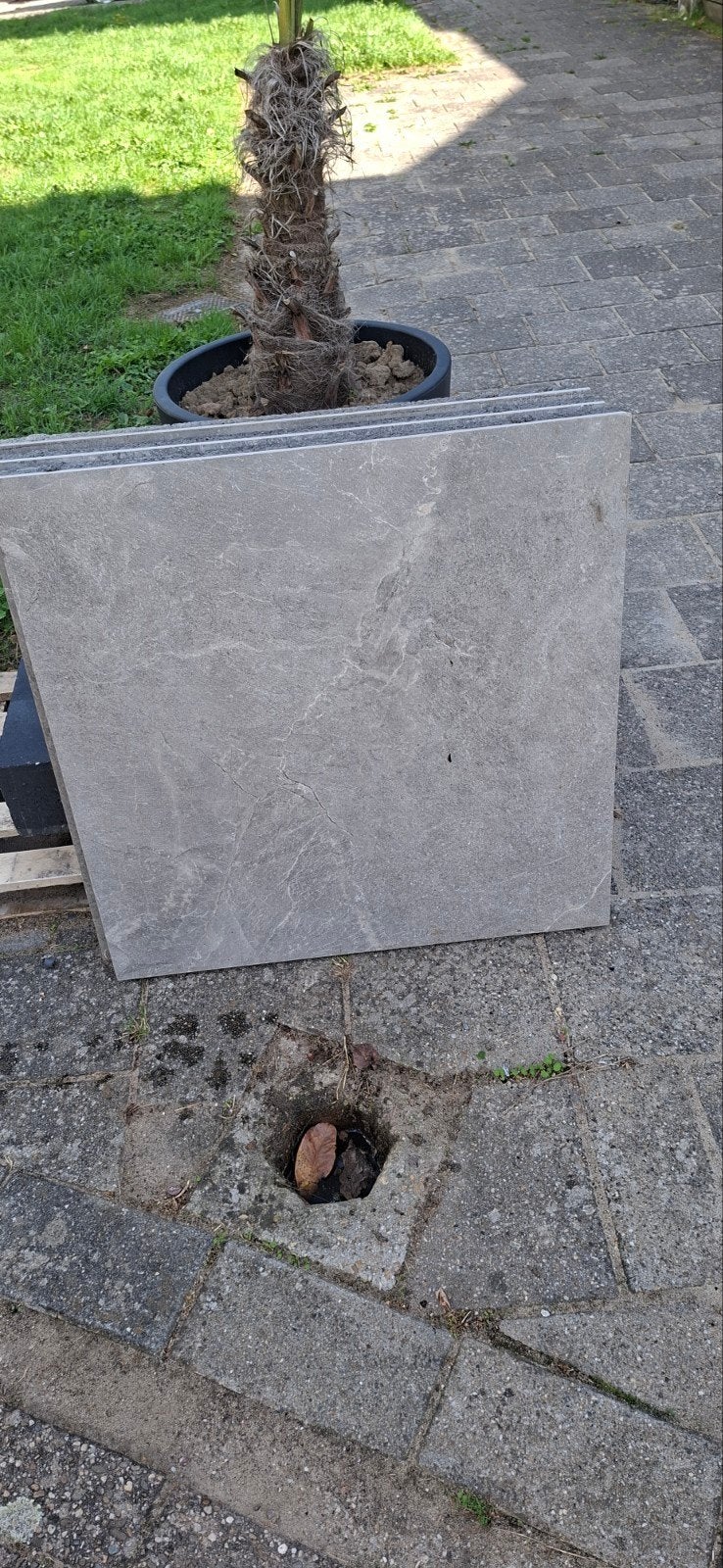 3 keramische tegels 75x75x4 cm gratis af te halen, Ophalen of Verzenden