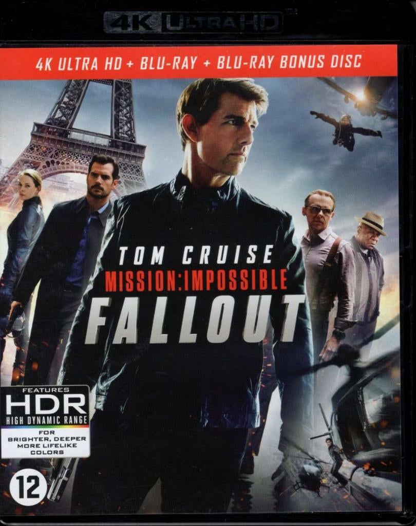 Mission Impossible 6 Fallout - 3 disc - 4K + bluray - NL, Verzenden, Actie, Zo goed als nieuw, Info@dfw.nl