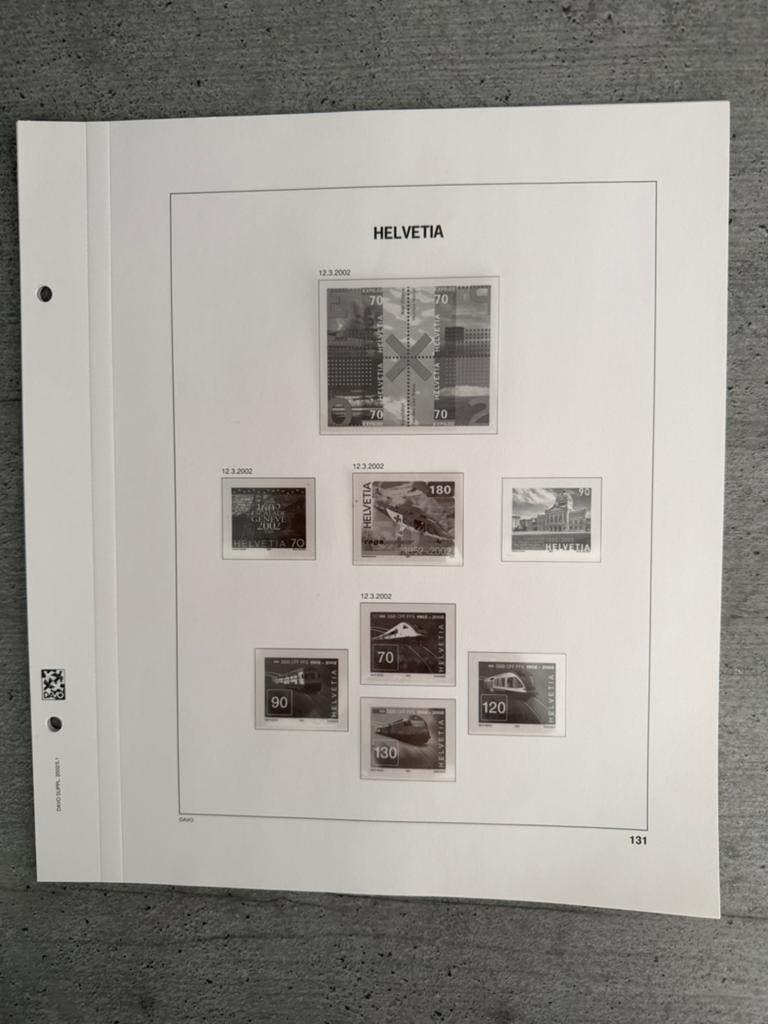 DAVO de luxe Zwitserland - supplement  2002, Ophalen of Verzenden, Overige typen