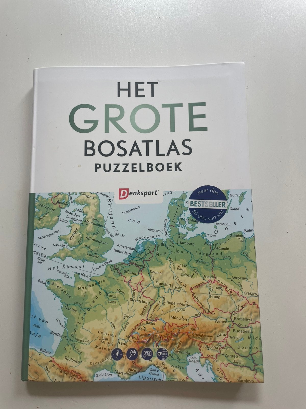 Het grote bosatlas puzzelboek, Ophalen of Verzenden, Minder dan 500 stukjes, Puzzelboek