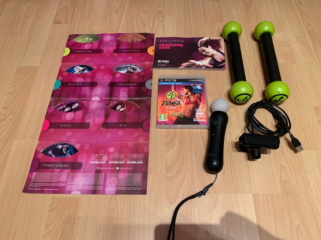 Ps3 zumba pakket met move controller/camera, 1 speler, Ophalen of Verzenden, Zo goed als nieuw, Vanaf 3 jaar