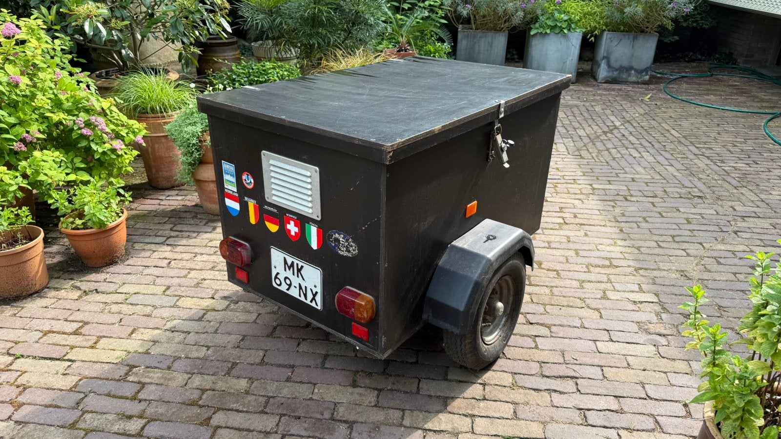 Motoraanhanger Bagage 2 wieler met zwenkkoppeling, Motoren, Ophalen, Gebruikt