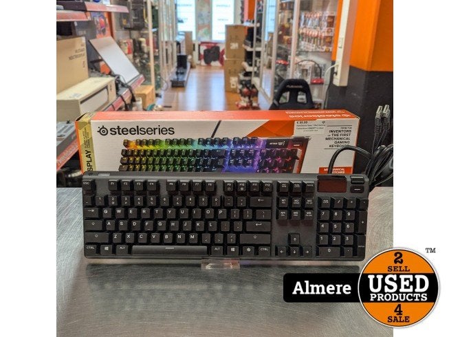 SteelSeries Apex 7 Red Gaming Toetsenbord QWERTY in doos, Steelseries, Zo goed als nieuw, Support@steelseries.com, 1150 18th St NW, Suite 106
Auburn, WA 98001
USA