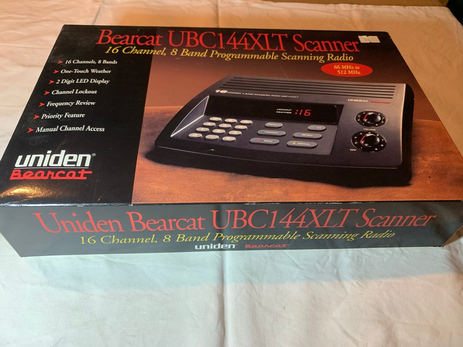Uniden Bearcat UBC144XLT Scanner - 16 kanalen, 8 banden, Ophalen of Verzenden, Zo goed als nieuw, Minder dan 30 kanalen