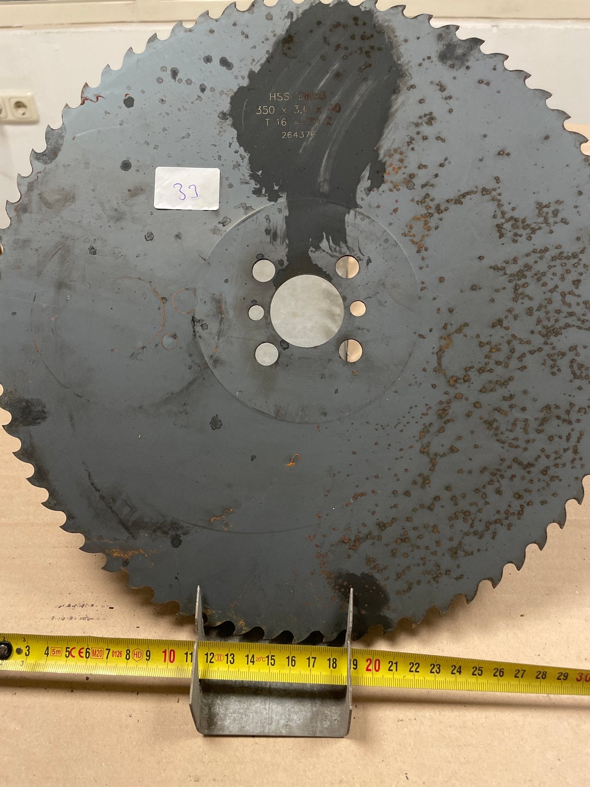 HSS Cirkelzaagblad 350x3.0x40 T16=70Z, Ophalen, Gebruikt, Cirkelzaag
