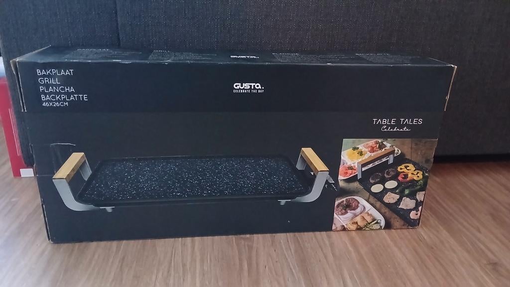 Nieuwe Gusta Bakplaat Grill Plancha 46x26cm, Ophalen, Nieuw