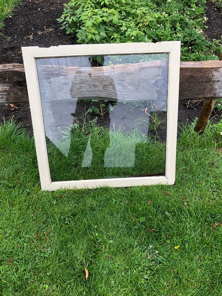 Raam hardhout 78 x 78 cm, Raamkozijn, Zo goed als nieuw, Minder dan 75 cm, Hout
