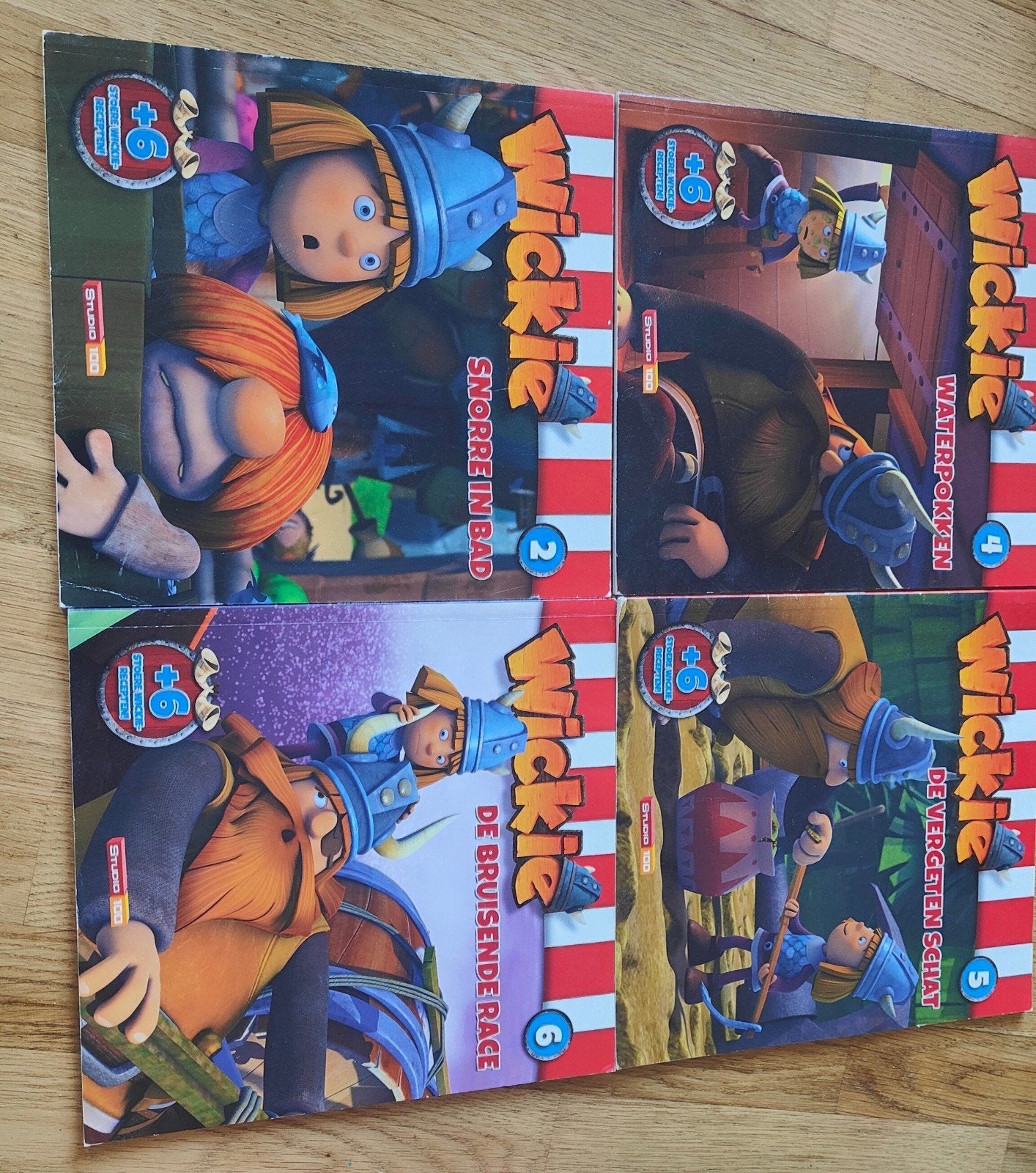 Wickie de Viking boeken - set van 4, Ophalen of Verzenden, Gelezen, Studio 100, Fictie