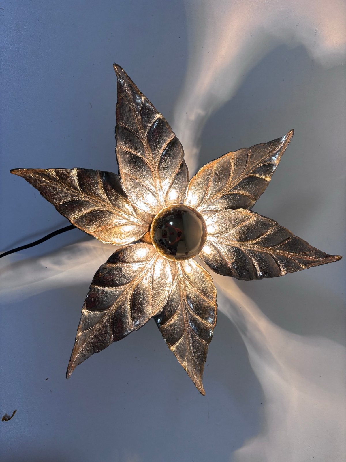 Vintage Willy Daro voor Massive Wandlamp Hollywood Regency, Ophalen of Verzenden