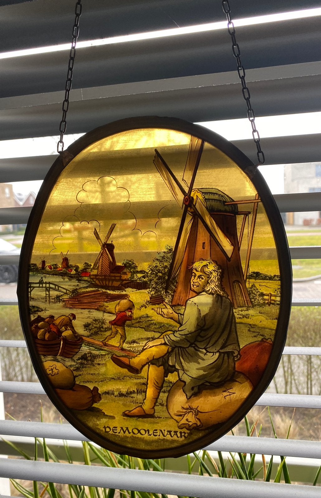Glas in lood raamhanger, Ophalen of Verzenden