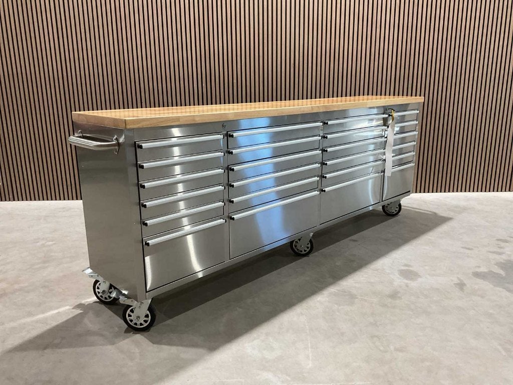Stahlworks Deluxe RVS 96 inch 24 laden Werkbank new in doos, Ophalen, Nieuw, 170 cm of meer