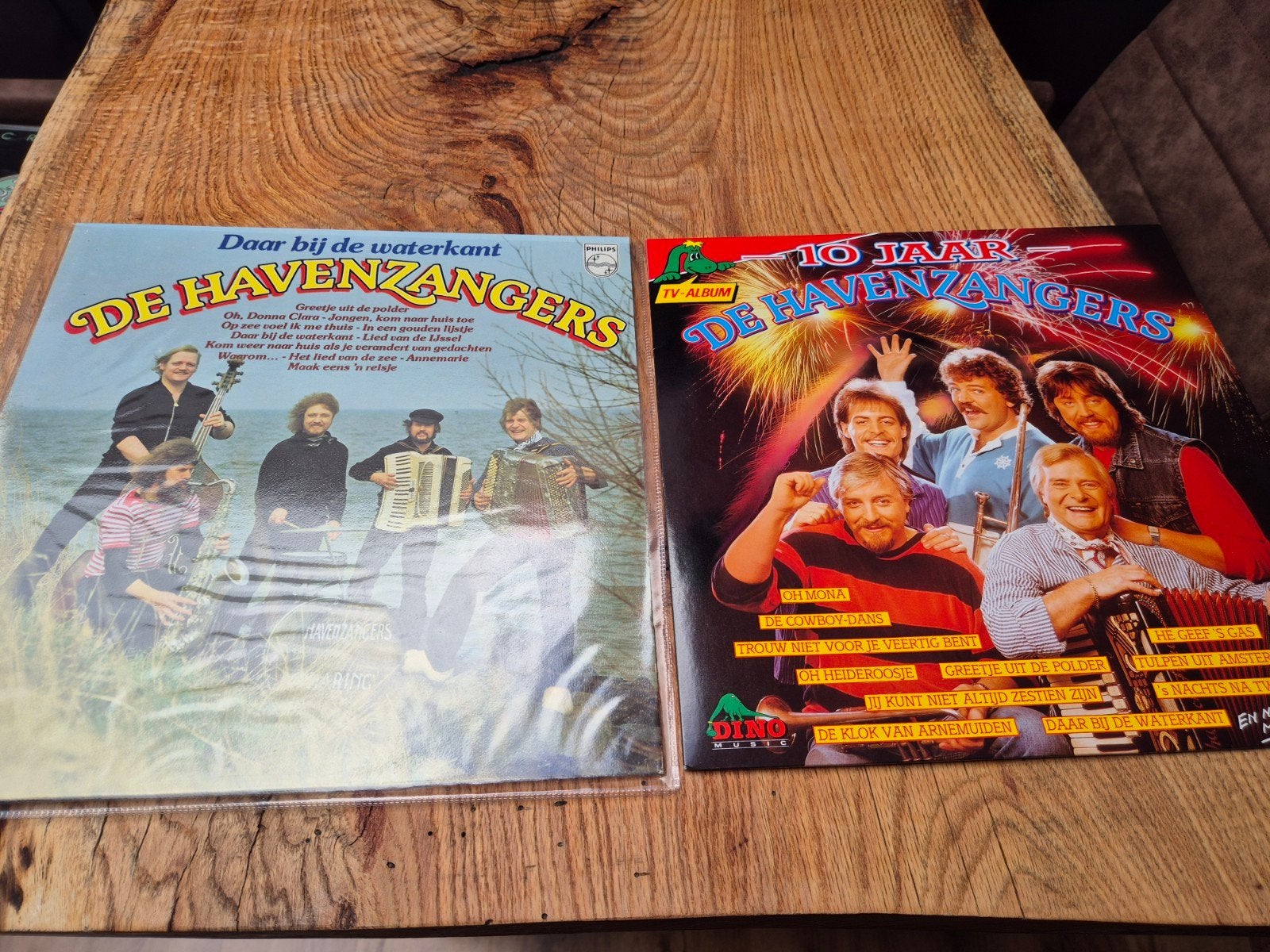 De Havenzangers LP's: Daar bij de waterkant & 10 Jaar, Cd's en Dvd's, Ophalen of Verzenden, Gebruikt, Levenslied of Smartlap