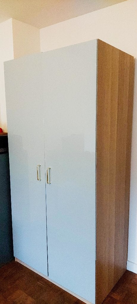 IKEA PAX kledingkast 100x60x201 cm eiken / grijs-groen, Gebruikt, 200 cm of meer, Scandinavisch Modern, 50 tot 100 cm