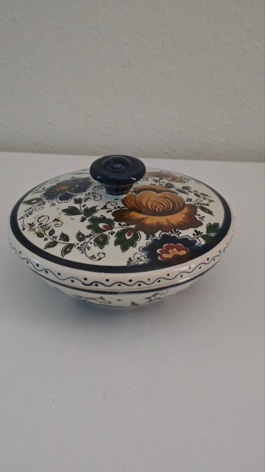 Prachtige Delfts Blauw Stijl Pot met Deksel, Ophalen