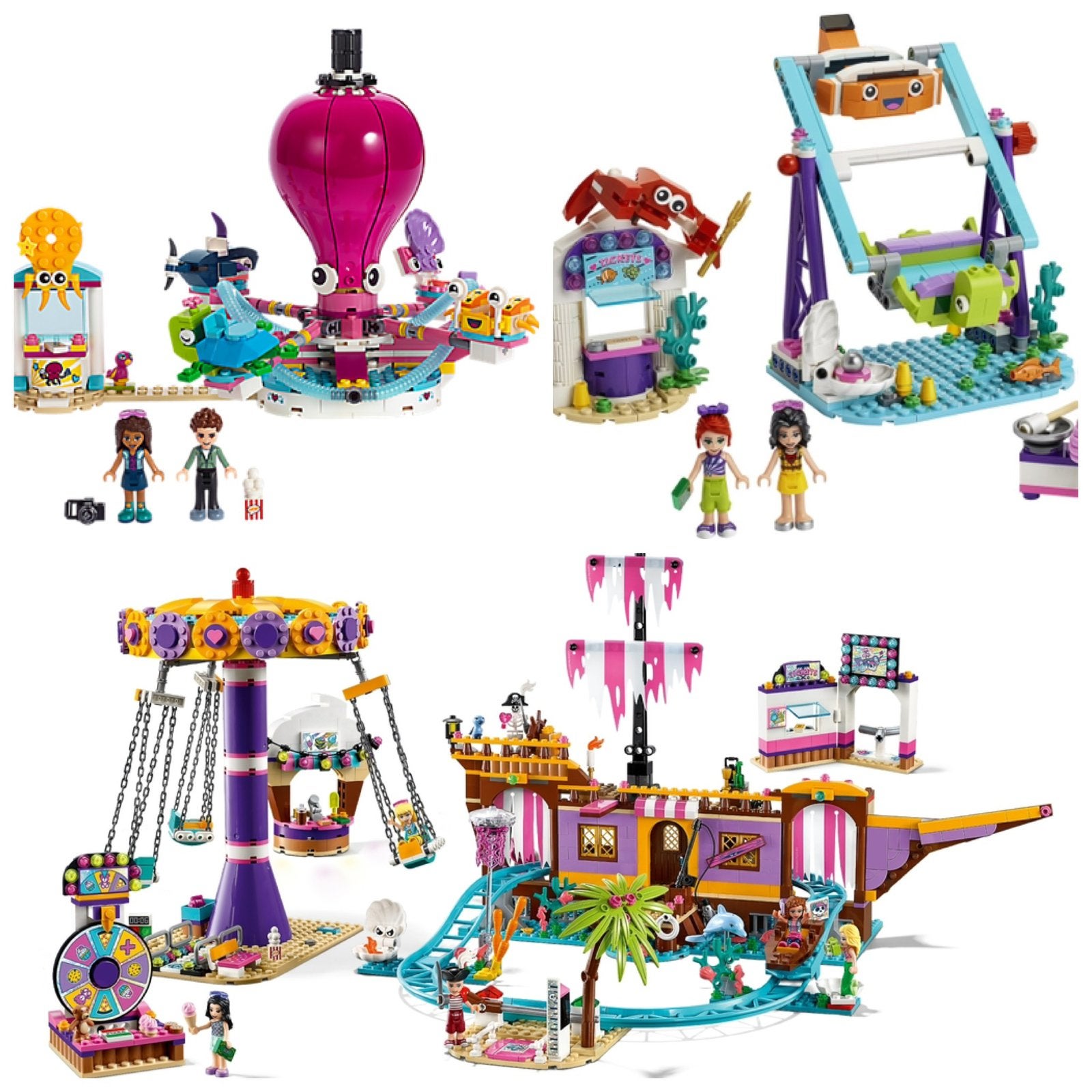 Lego friends 3-delig pretpark / kermis pakket!, Lego, Friends, Ophalen of Verzenden, Zo goed als nieuw