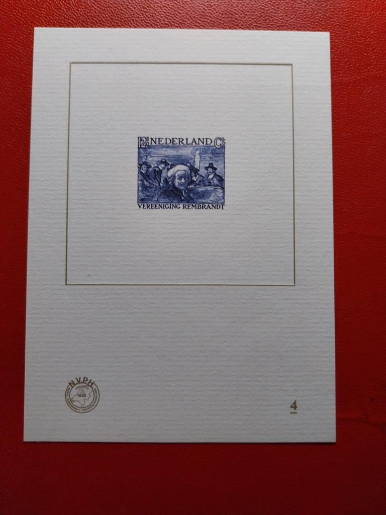 Blauwdruk Nederland C Vereniging Rembrandt, Postzegels en Munten, Ophalen of Verzenden